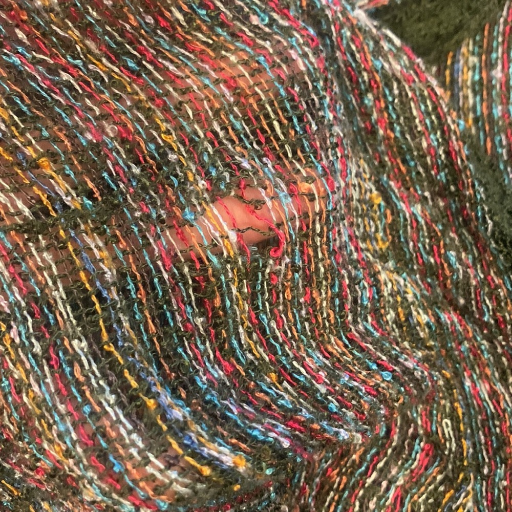 Colorful linen scarf - Picture 2 of 2